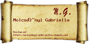 Molcsányi Gabriella névjegykártya