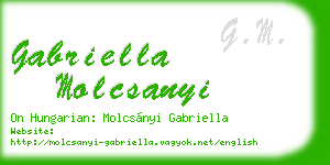 gabriella molcsanyi business card