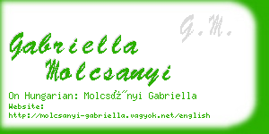 gabriella molcsanyi business card